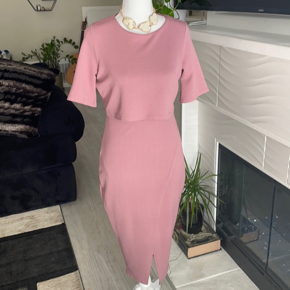 Layered wrap MIDI dress!